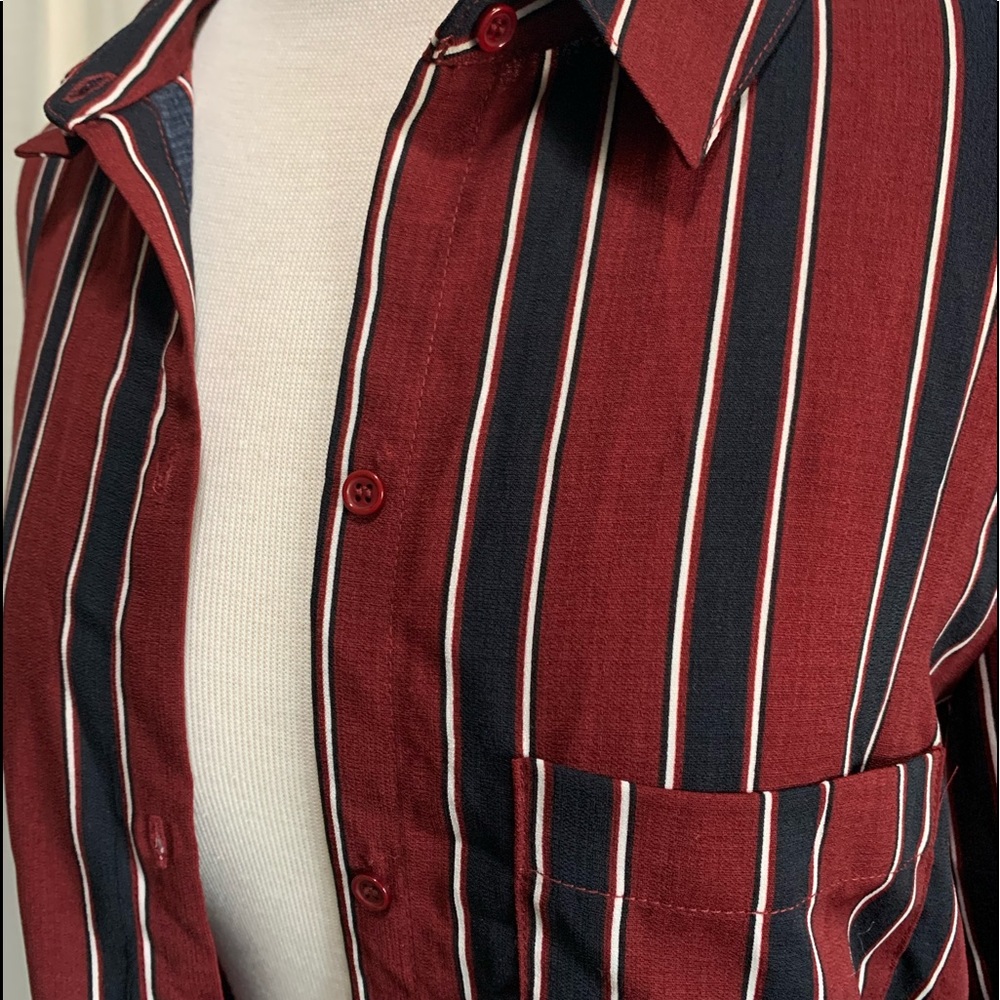 Red/Black/White Button Up Dress/Cover Up